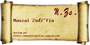 Maszal Zsófia névjegykártya